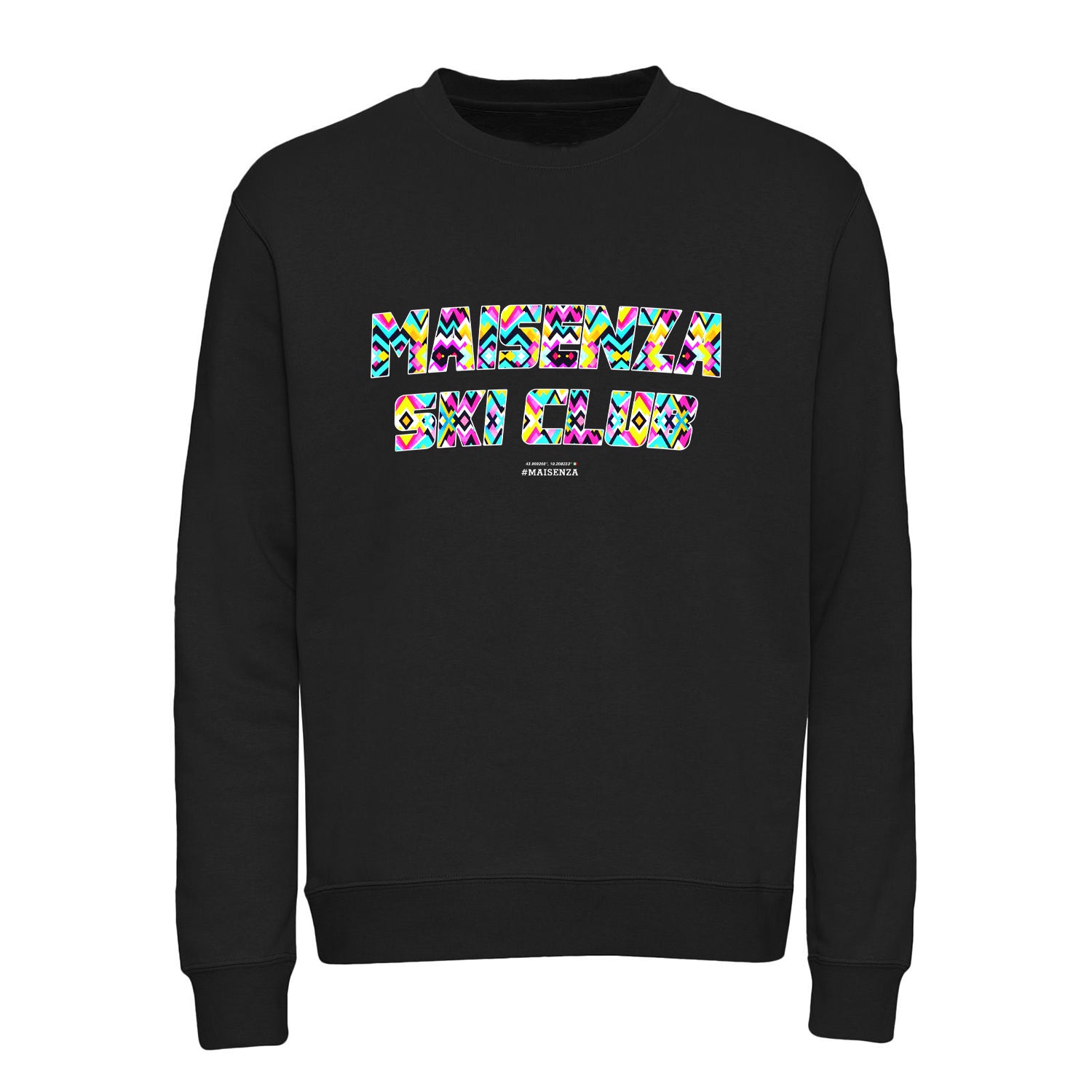 Felpa girocollo Maisenza # Ski Club Crewneck - Nero