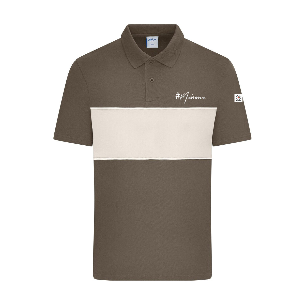 Striped polo Marrone/Sabbia - fronte