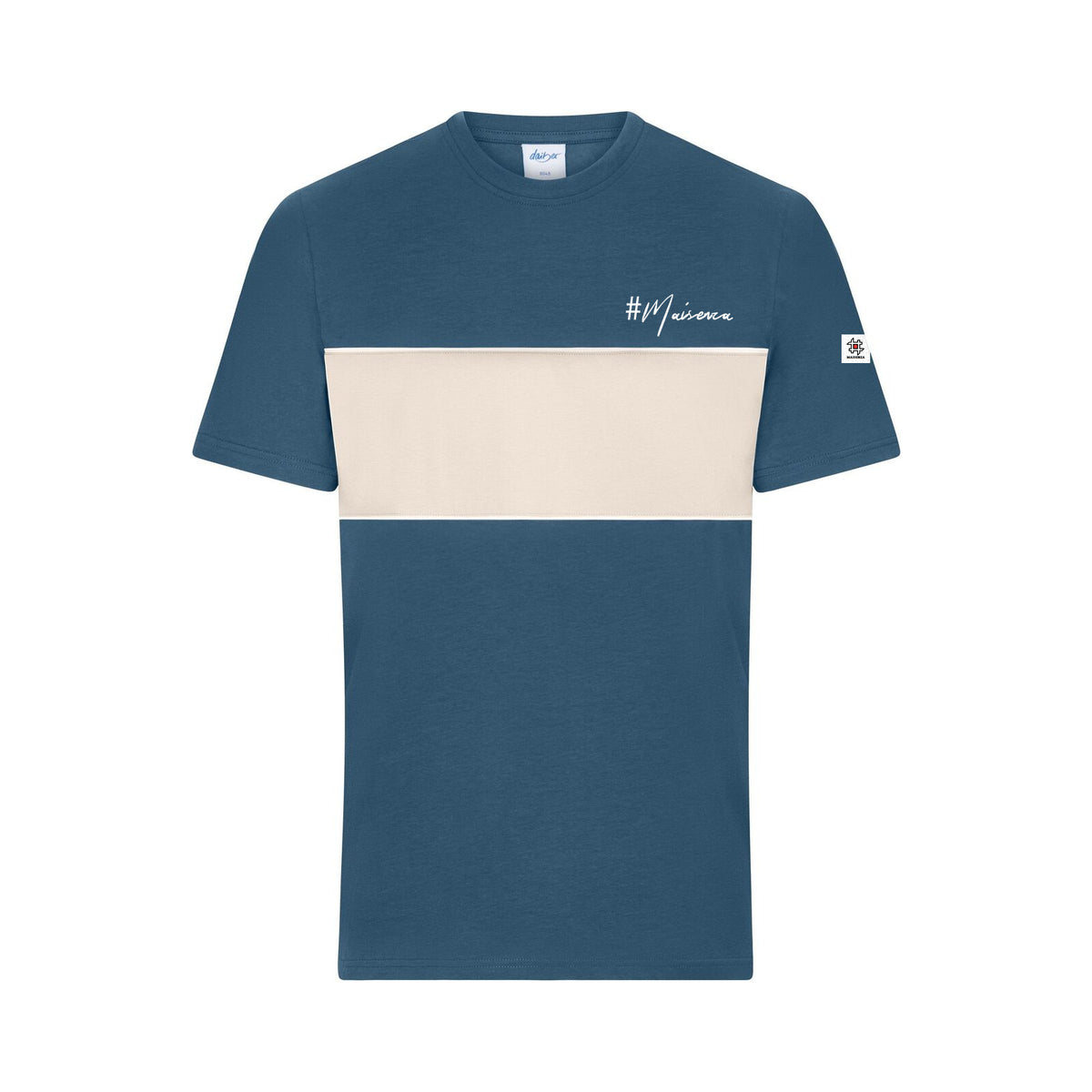 Striped tee Blu polvere/Sabbia - fronte
