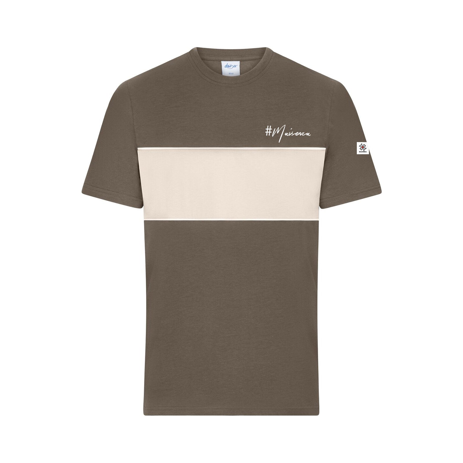 Striped tee Marrone/Sabbia - fronte