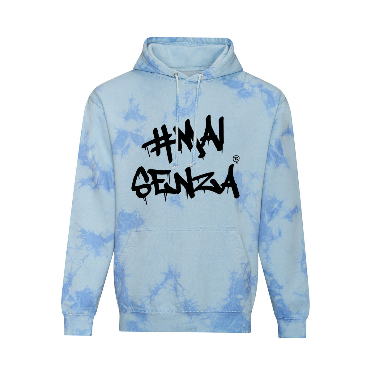 Felpa con cappuccio Tie Dye - Azzurro nuvola