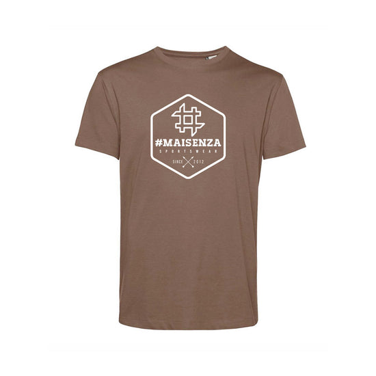 T-shirt organica Box Logo Mocha - Uomo