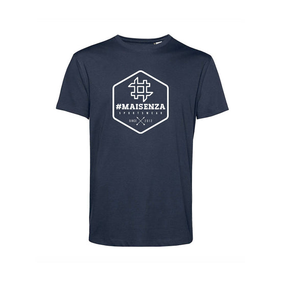T-shirt organica Box Logo Navy - Uomo