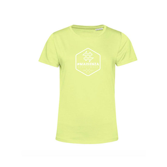 T-shirt organica Donna Box Logo - Lime