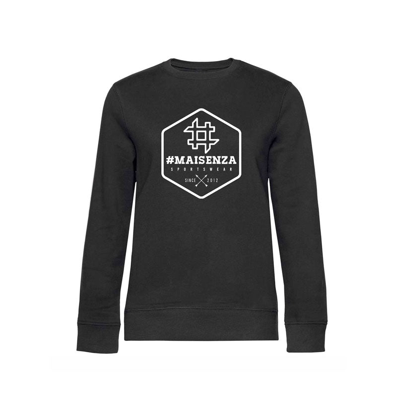 Felpa girocollo Box Logo Black - Donna