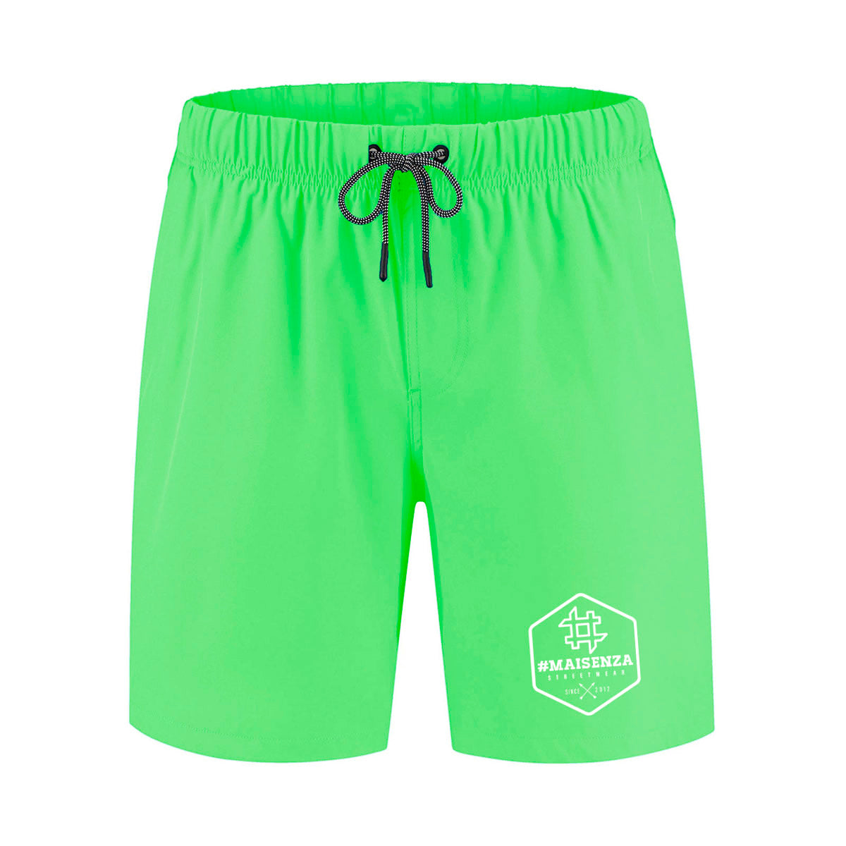 Costume Mare Uomo tessuto riciclato - Verde fluo