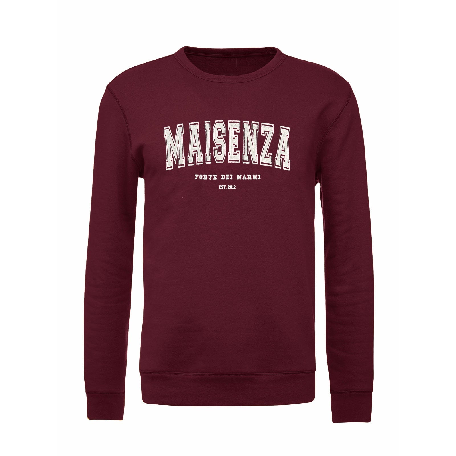 Felpa girocollo donna VARSITY - Burgundy