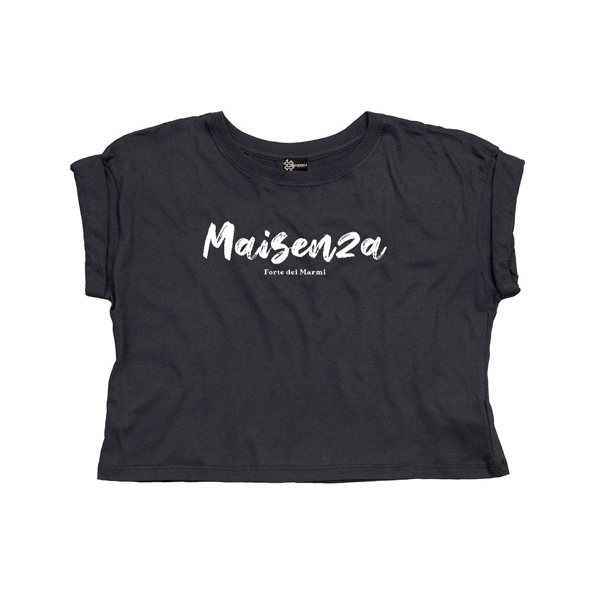 T-shirt cropped Cotton FDM - Black