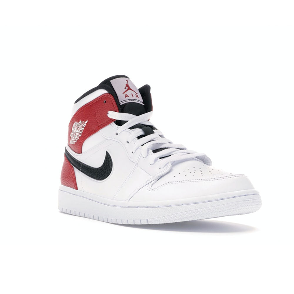 Jordan 1 Mid White Black Gym Red