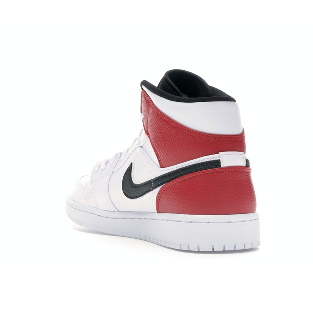 Jordan 1 Mid White Black Gym Red