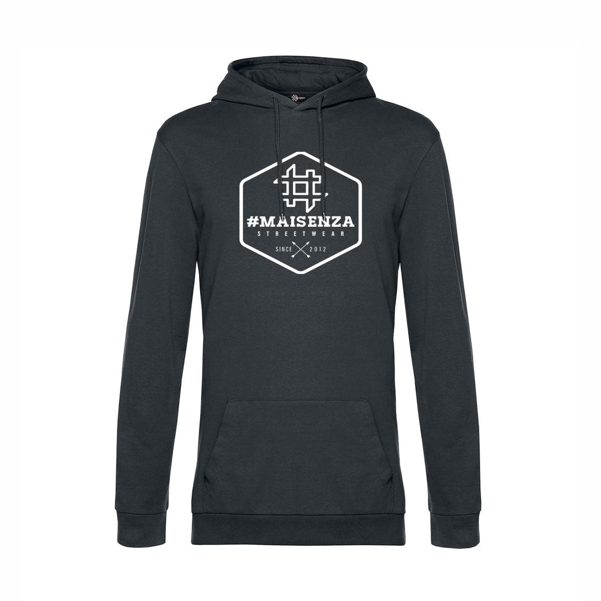 Felpa con cappuccio uomo BOX LOGO - Heather Grey