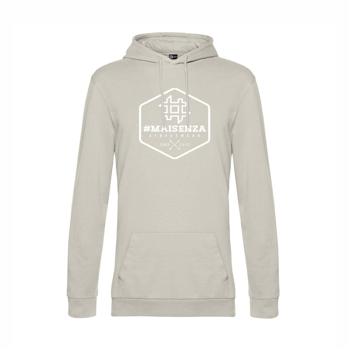 Felpa con cappuccio uomo BOX LOGO - Grey Fog