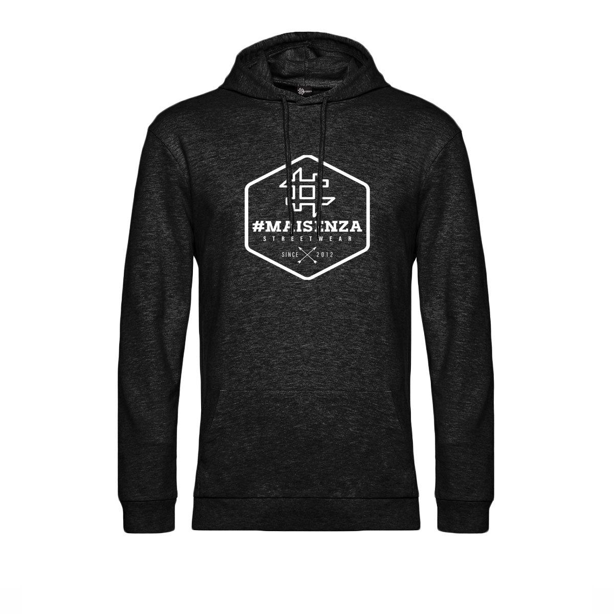 Felpa con cappuccio uomo BOX LOGO - Heather Grey