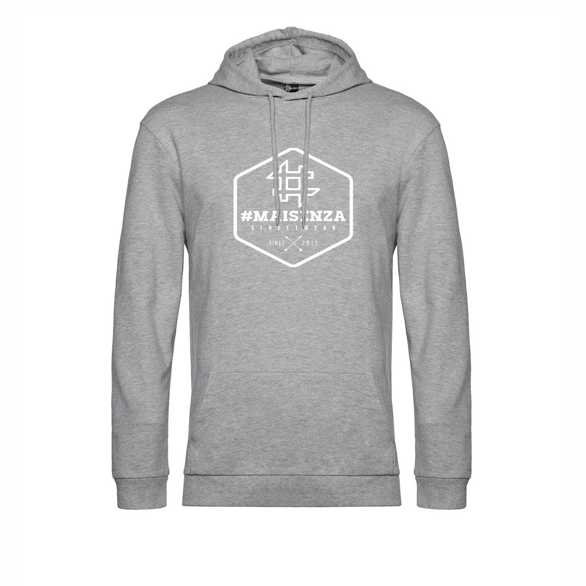 Felpa con cappuccio uomo BOX LOGO - Heather Grey