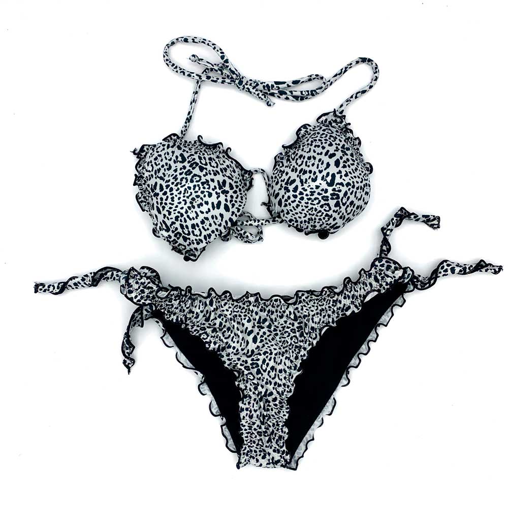 Bikini Frou Frou - Leopard Black