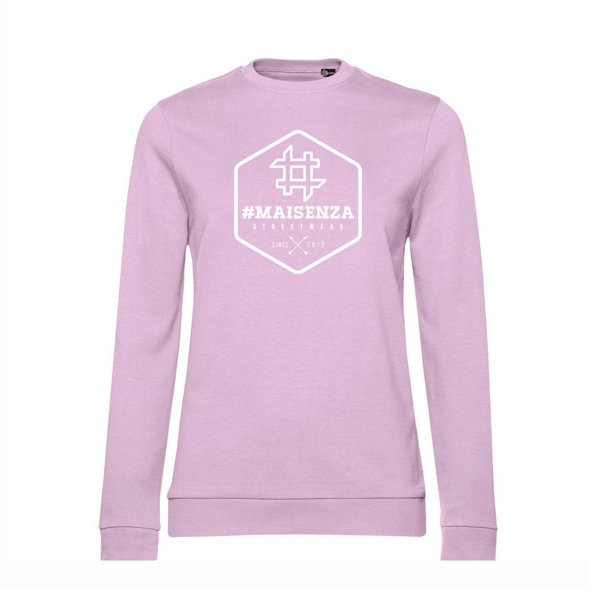 Felpa girocollo donna BOX LOGO - Candy Pink