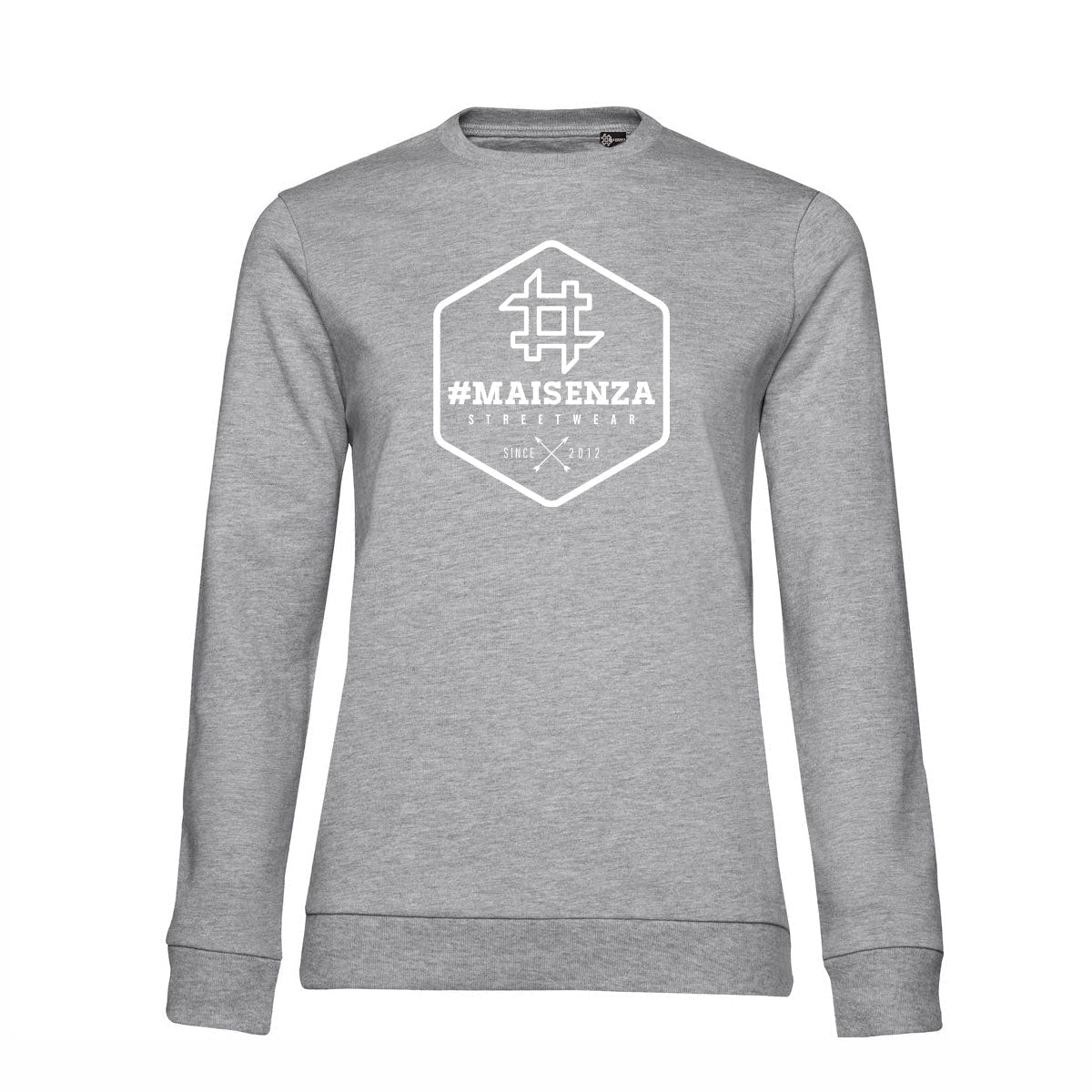 Felpa girocollo donna BOX LOGO - Asphalt