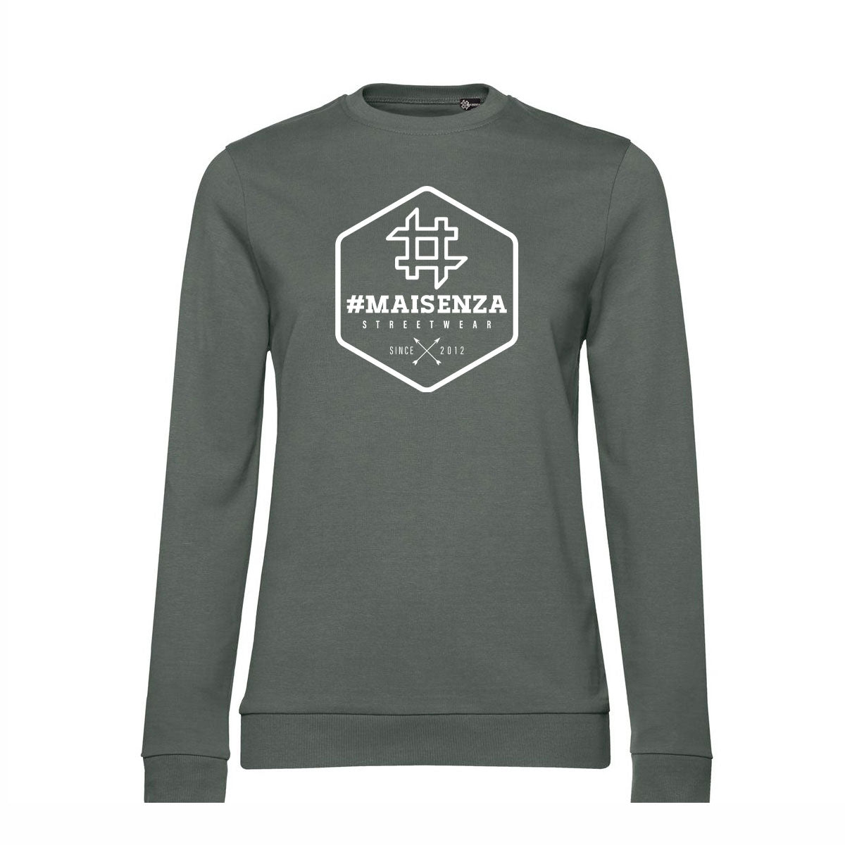 Felpa girocollo donna BOX LOGO - White