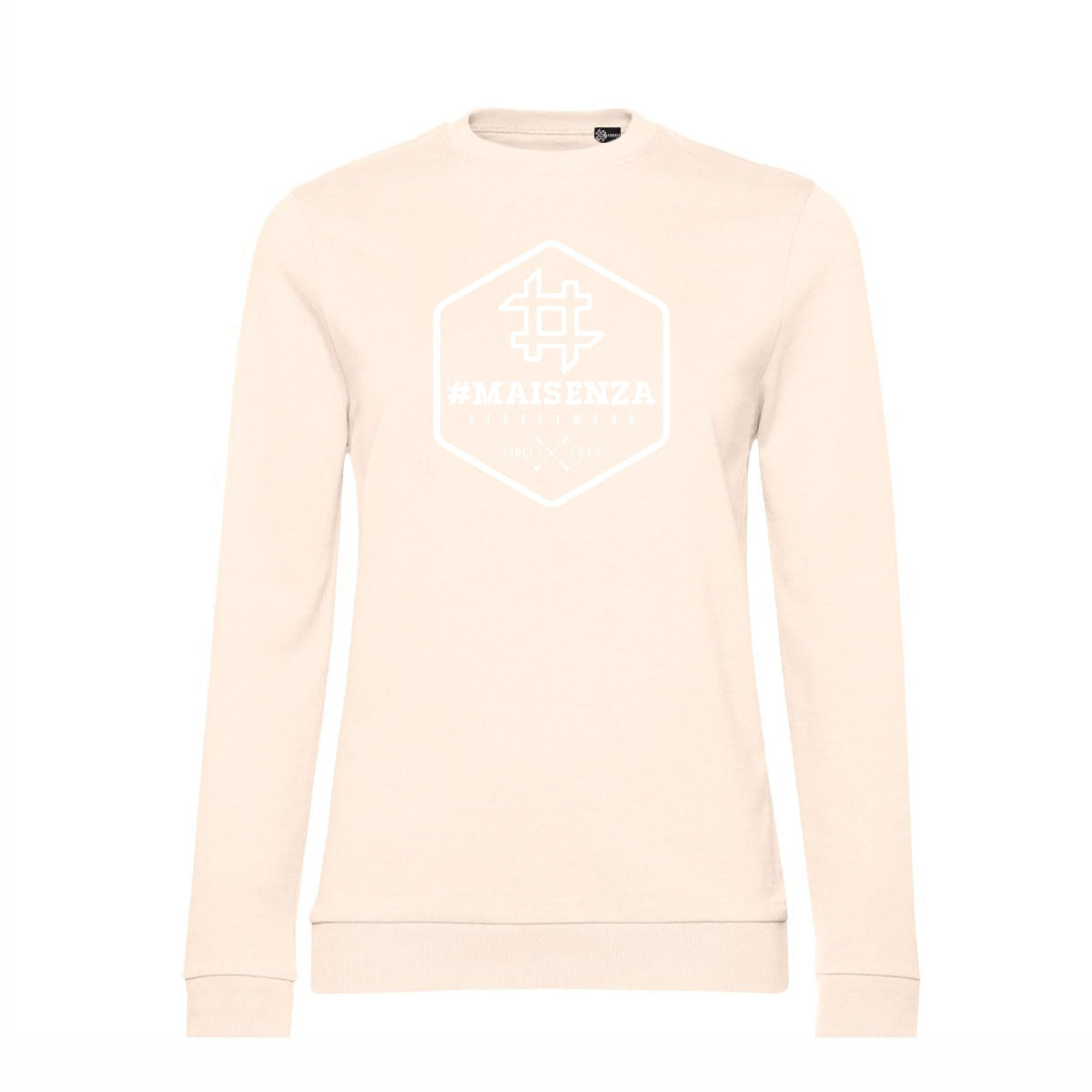 Felpa girocollo donna BOX LOGO - Pale Pink