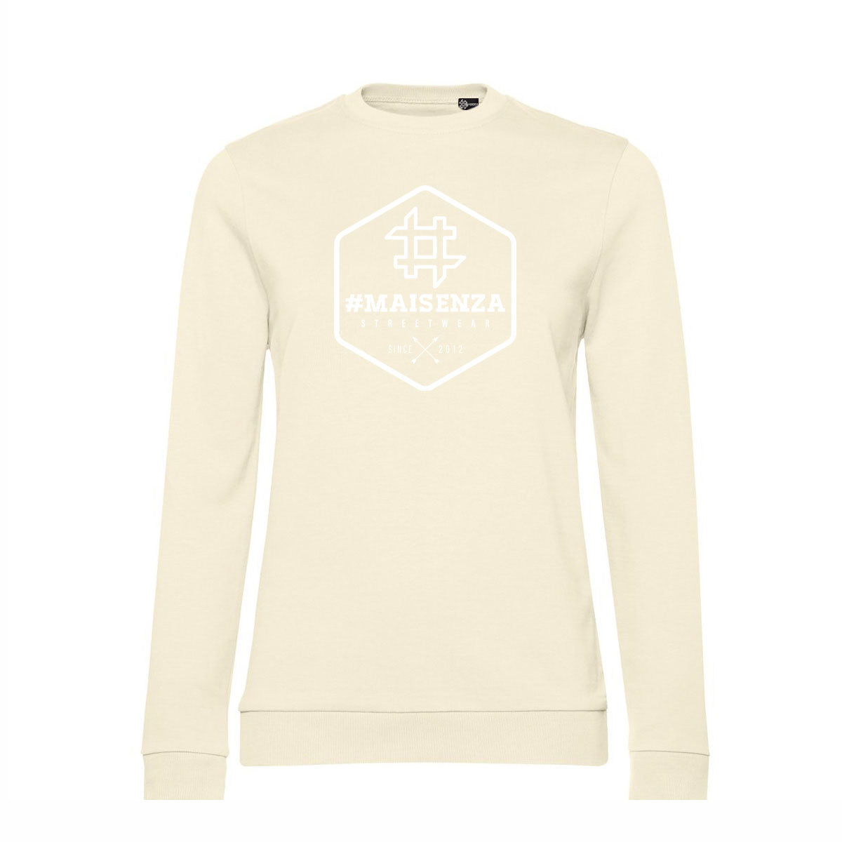 Felpa girocollo donna BOX LOGO - Pale Yellow