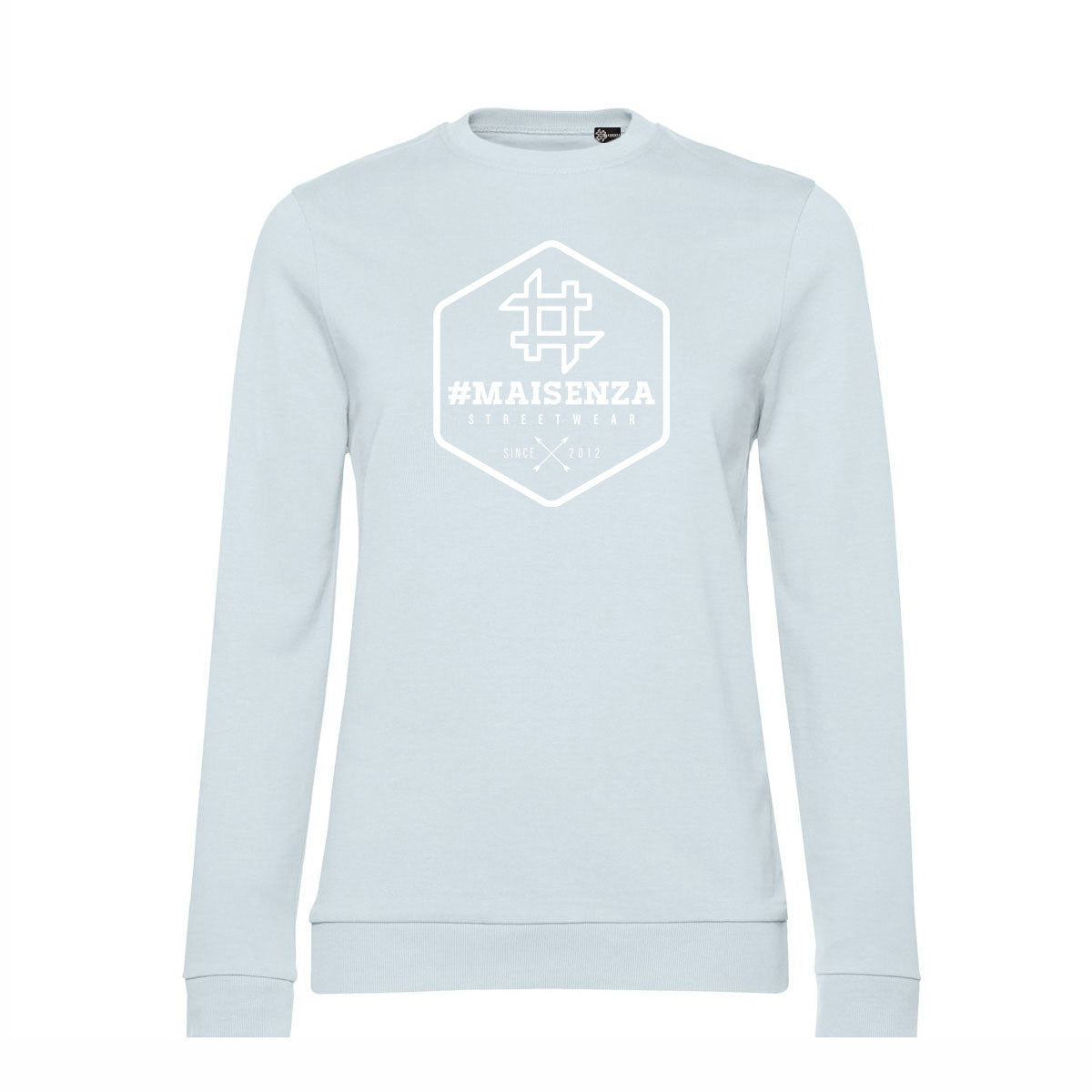 Felpa girocollo donna BOX LOGO - White