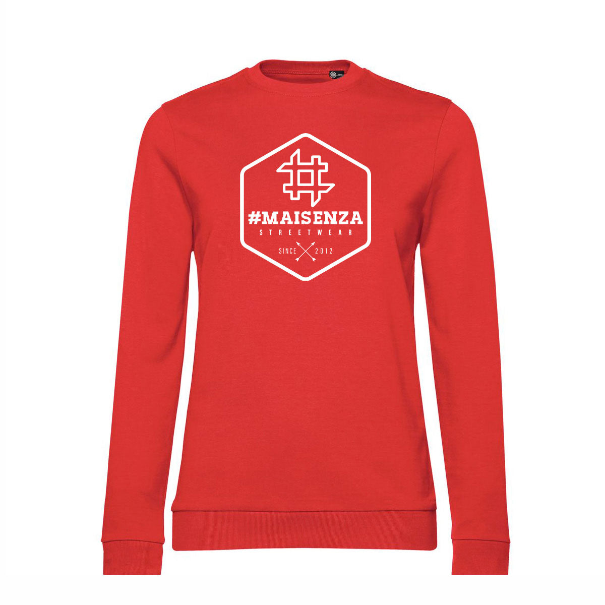 Felpa girocollo donna BOX LOGO - White