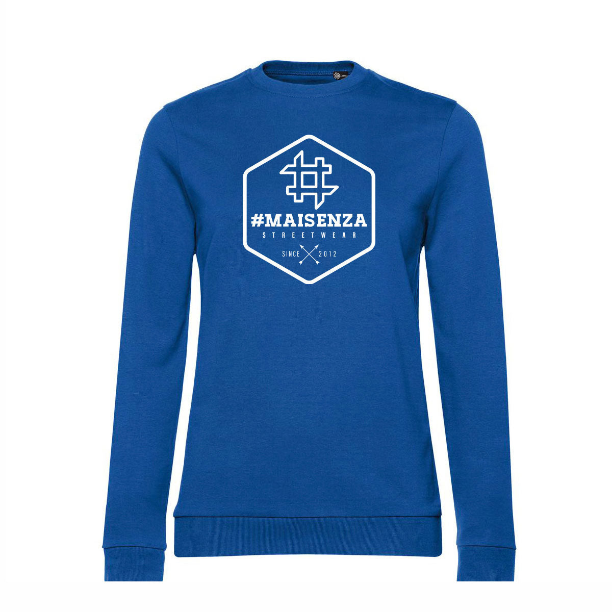 Felpa girocollo donna BOX LOGO - Royal