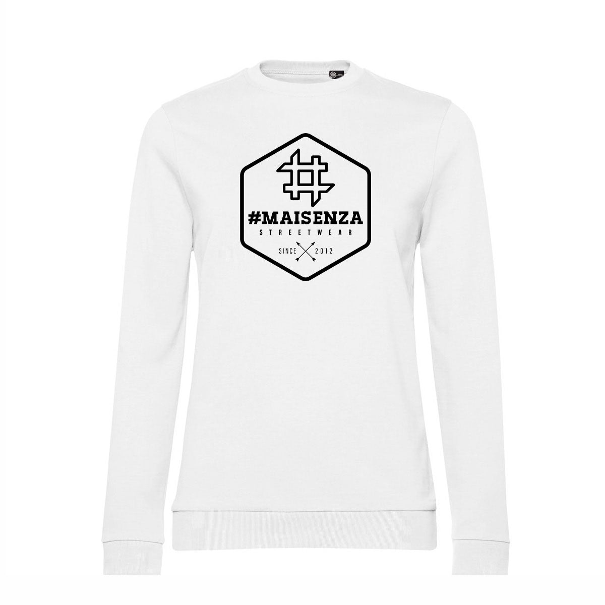 Felpa girocollo donna BOX LOGO - White