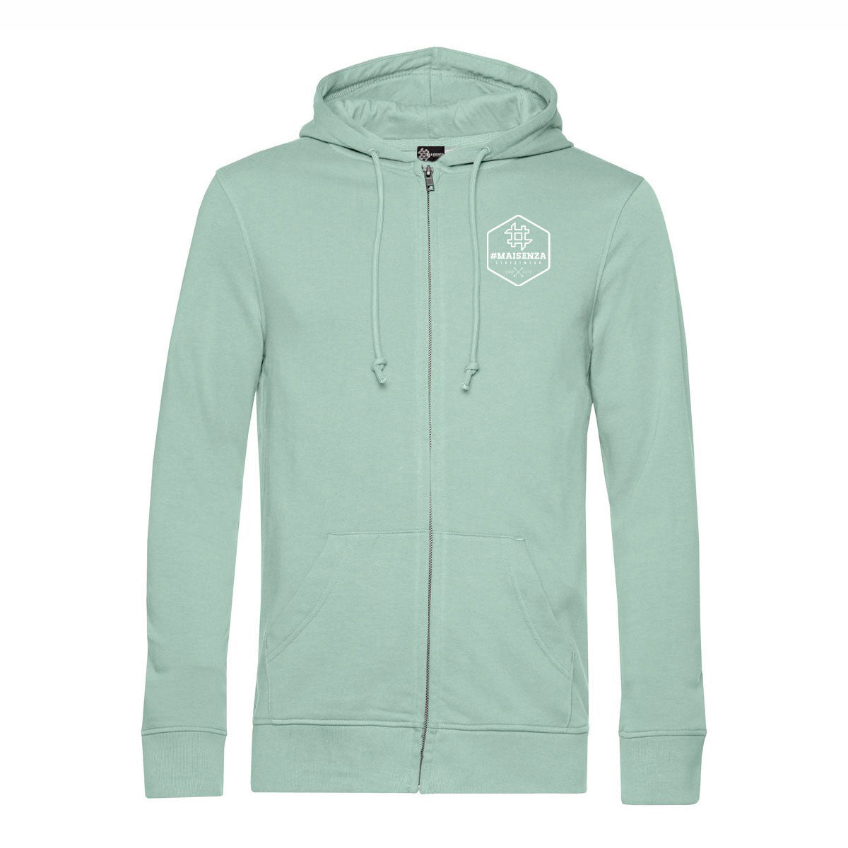 Felpa zip con cappuccio uomo BOX LOGO - Asphalt