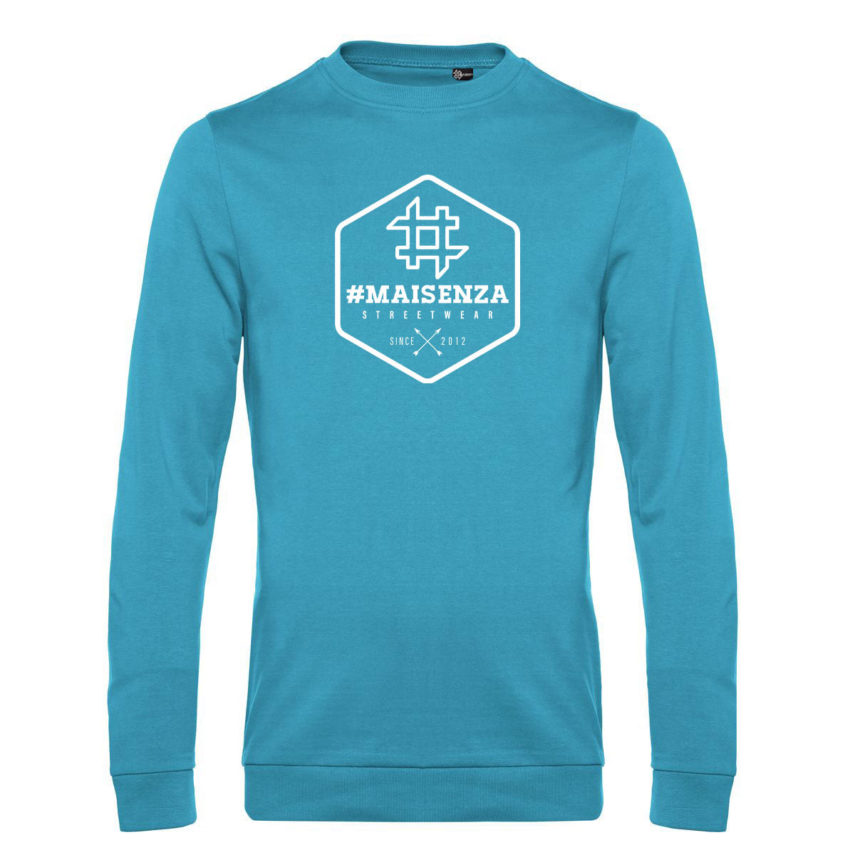 Felpa girocollo uomo BOX LOGO - White