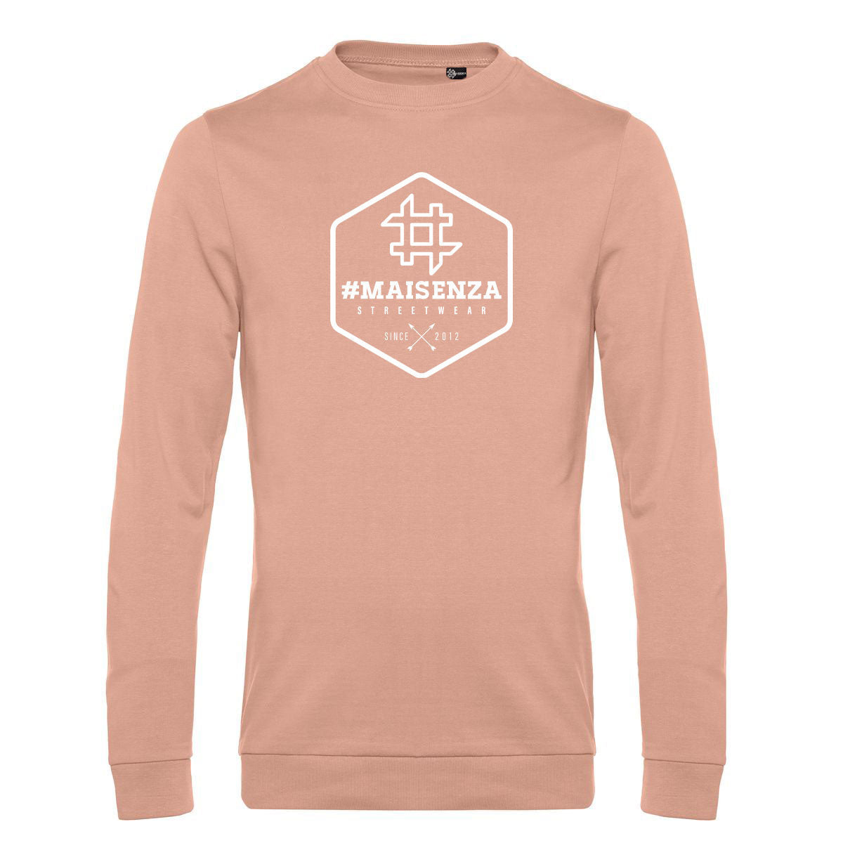 Felpa girocollo uomo BOX LOGO - Nude