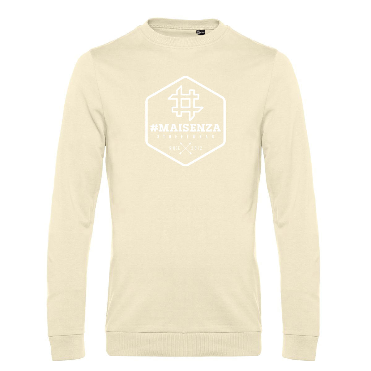 Felpa girocollo uomo BOX LOGO - Pale Yellow