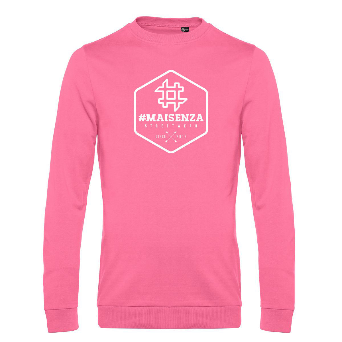 Felpa girocollo uomo BOX LOGO - Pink Fizz