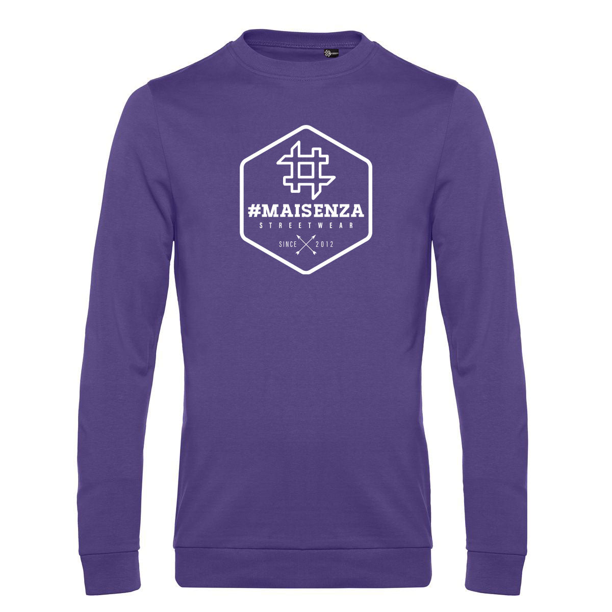 Felpa girocollo uomo BOX LOGO - White