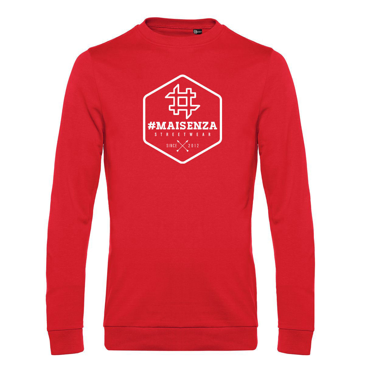 Felpa girocollo uomo BOX LOGO - Red