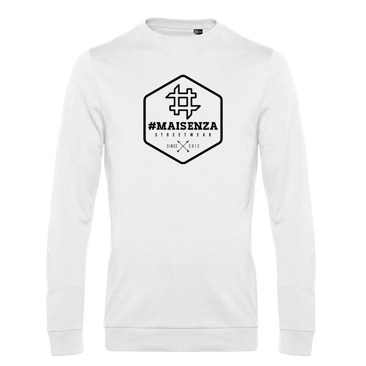 Felpa girocollo uomo BOX LOGO - White