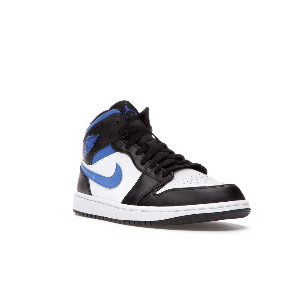 Jordan 1 Mid White Black Racer Blue